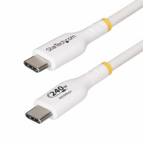 StarTech.com 6.6ft (2m) USB-C Charging Cable, Charge & Sync, 240W (5A) PD EPR, USB 2.0 Laptop Charger Cable, USB-IF Cert