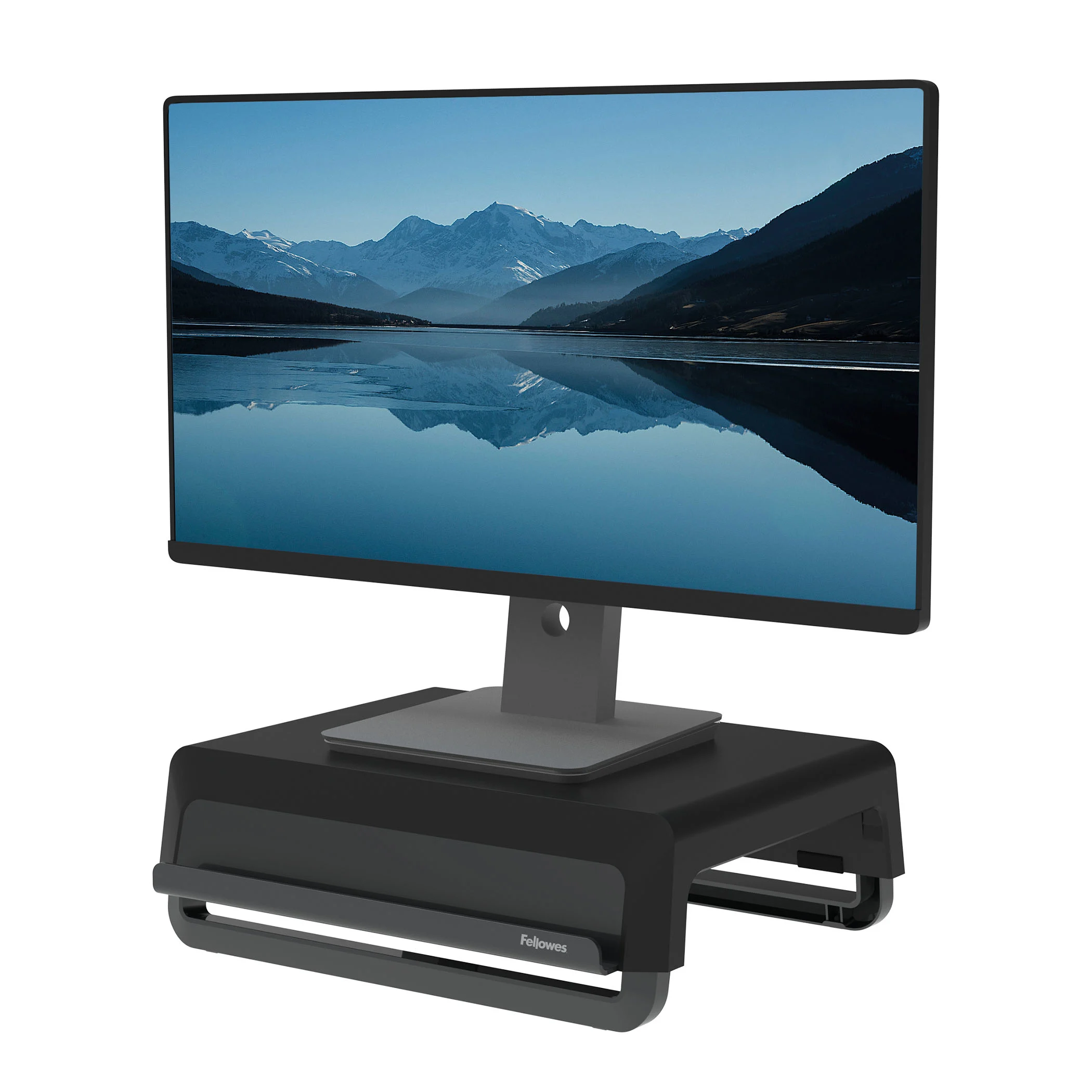 Fellowes Computer Monitor Stand with 3 Height Adjustments - Breyta Monitor Riser with Cable Management - Ergonomic Adjus