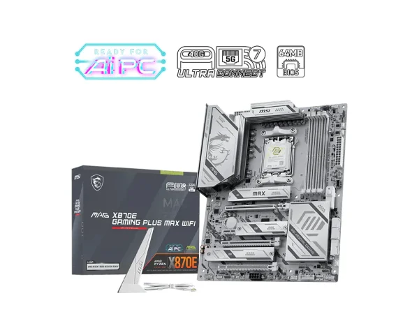 MSI MAG X870E GAMING PLUS MAX WIFI motherboard AMD X870E Socket AM5 ATX