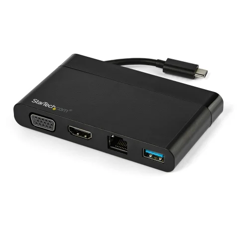 StarTech.com USB C Multiport Adapter with HDMI, VGA, Gigabit Ethernet & USB 3.0 - USB C to 4K HDMI or 1080p VGA Display
