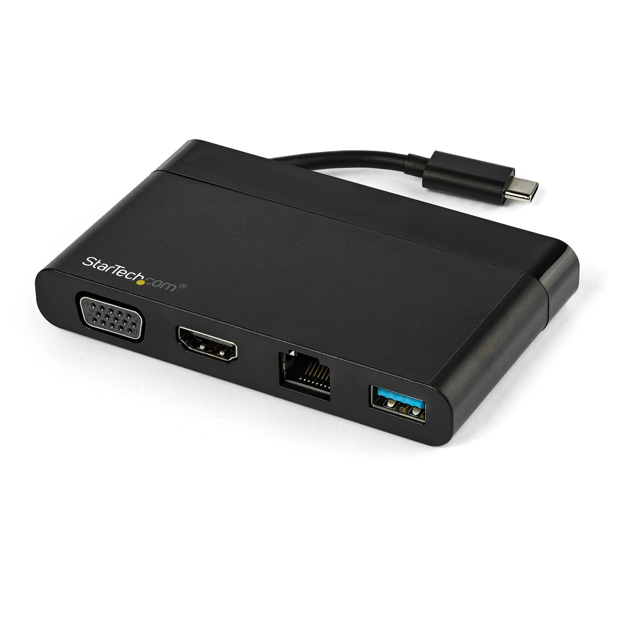 StarTech.com USB C Multiport Adapter with HDMI, VGA, Gigabit Ethernet & USB 3.0 - USB C to 4K HDMI or 1080p VGA Display