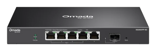 TP-Link ES206XPP-M2 network switch Managed L2 2.5G Ethernet (100/1000/2500) Power over Ethernet (PoE) Desktop/Wall-Mount