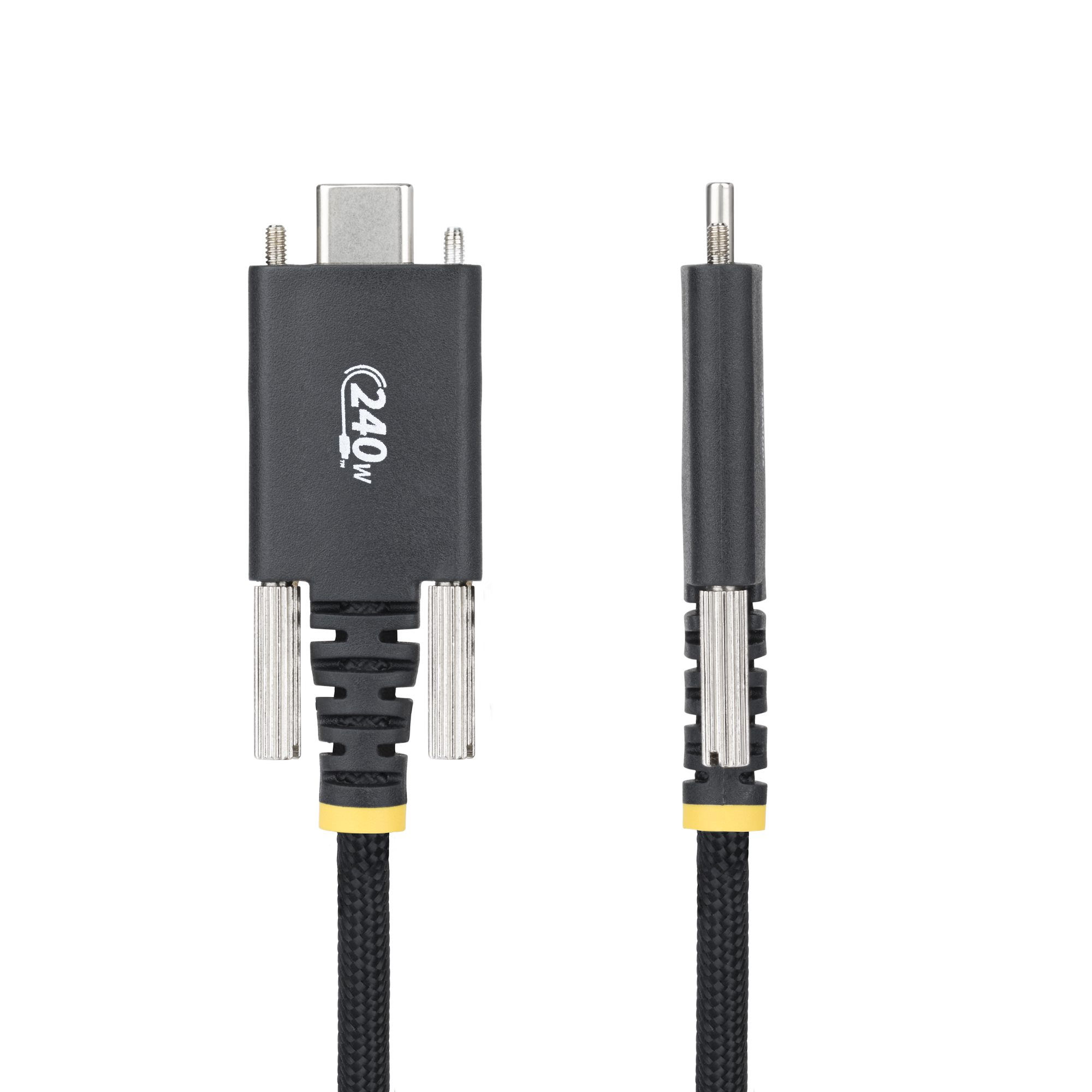 StarTech.com 6ft (2m) USB-C Charging Cable, Durable and Ultra-Flexible, Side Screw Locking, 240W (5A) PD EPR, USB 2.0 La - Image 2