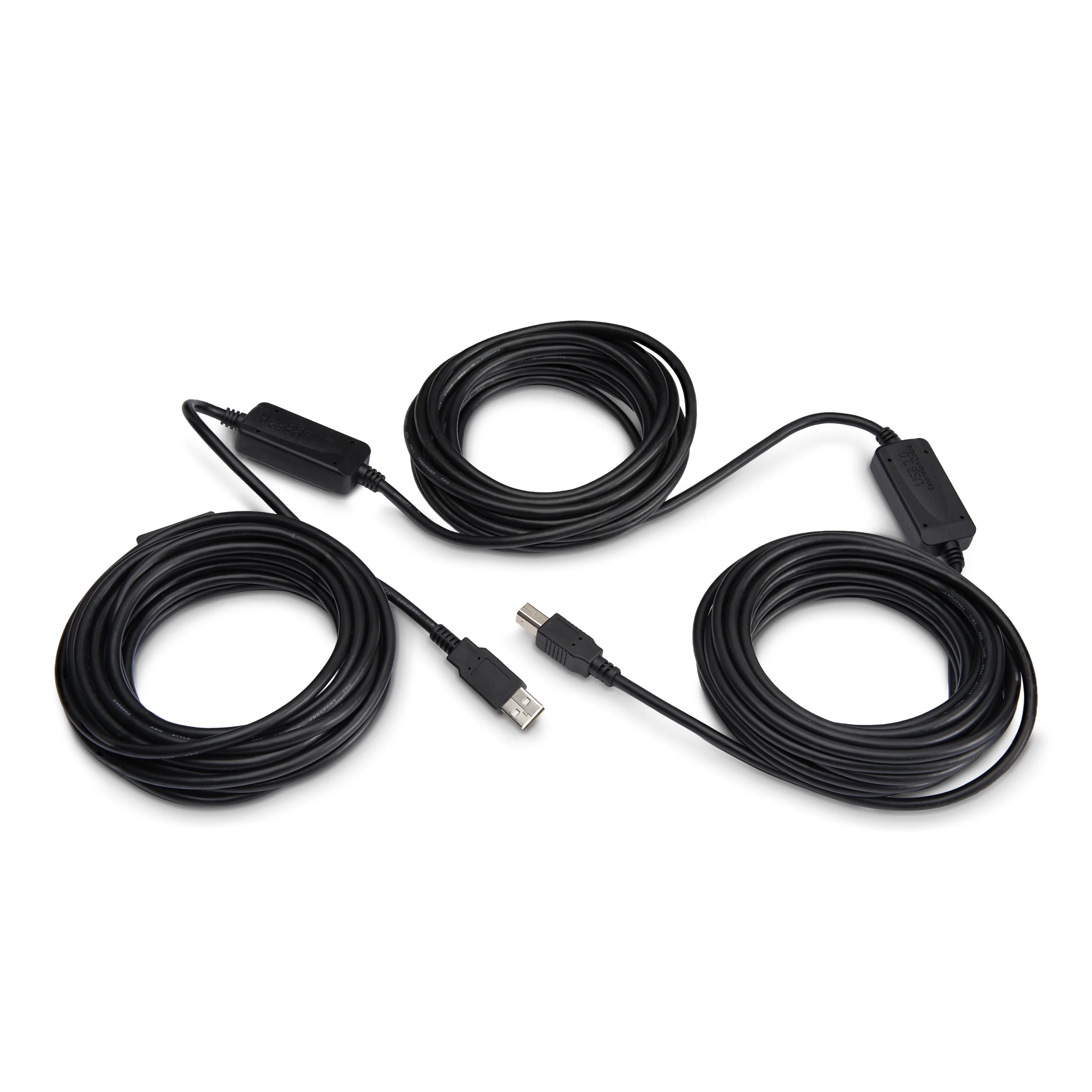 StarTech.com 65ft (20m) Active USB 2.0 A to B Cable, Long USB Cable, USB Printer Cable, 1x USB A (M), 1x USB B (M), Blac