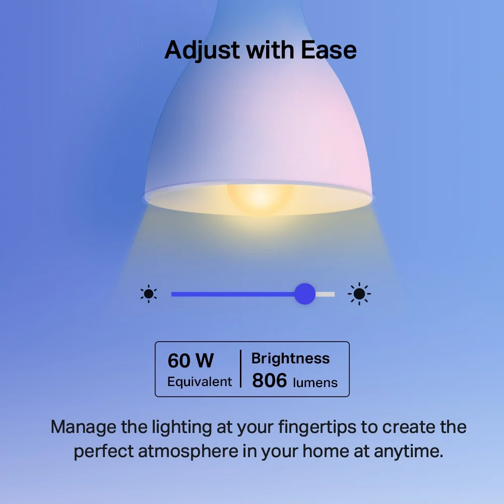 TP-Link Tapo Smart Wi-Fi Light Bulb, Multicolor, E27, 2-Pack - Image 3