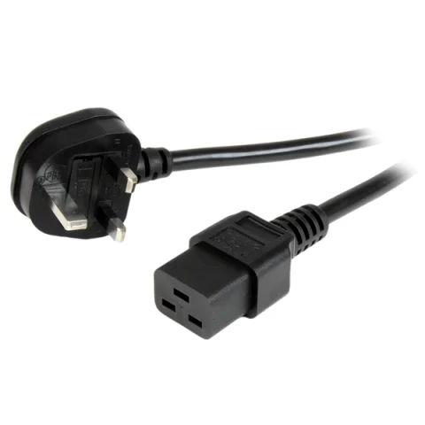 StarTech.com 6ft (2m) UK Computer Power Cable, 16AWG, BS 1363 to C19, 13A 250V, Black Replacement AC Power Cord, UK Powe
