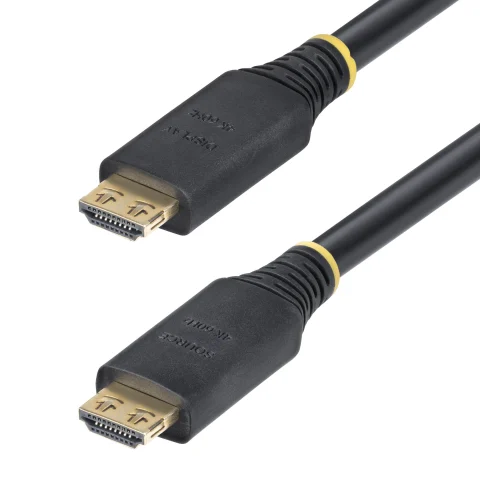 StarTech.com 15m (50ft) Active High Speed HDMI Cable with Gripping Connectors, 4K 60Hz/1440p 144Hz, HDR10/HDCP 2.2/ARC,