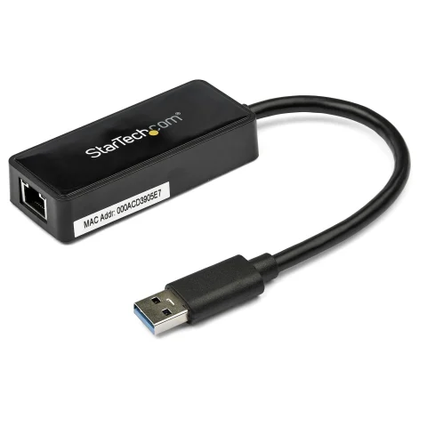 StarTech.com USB 3.0 Ethernet Adapter, USB 3.0 Network Adapter NIC with USB Port, USB to RJ45, USB Passthrough