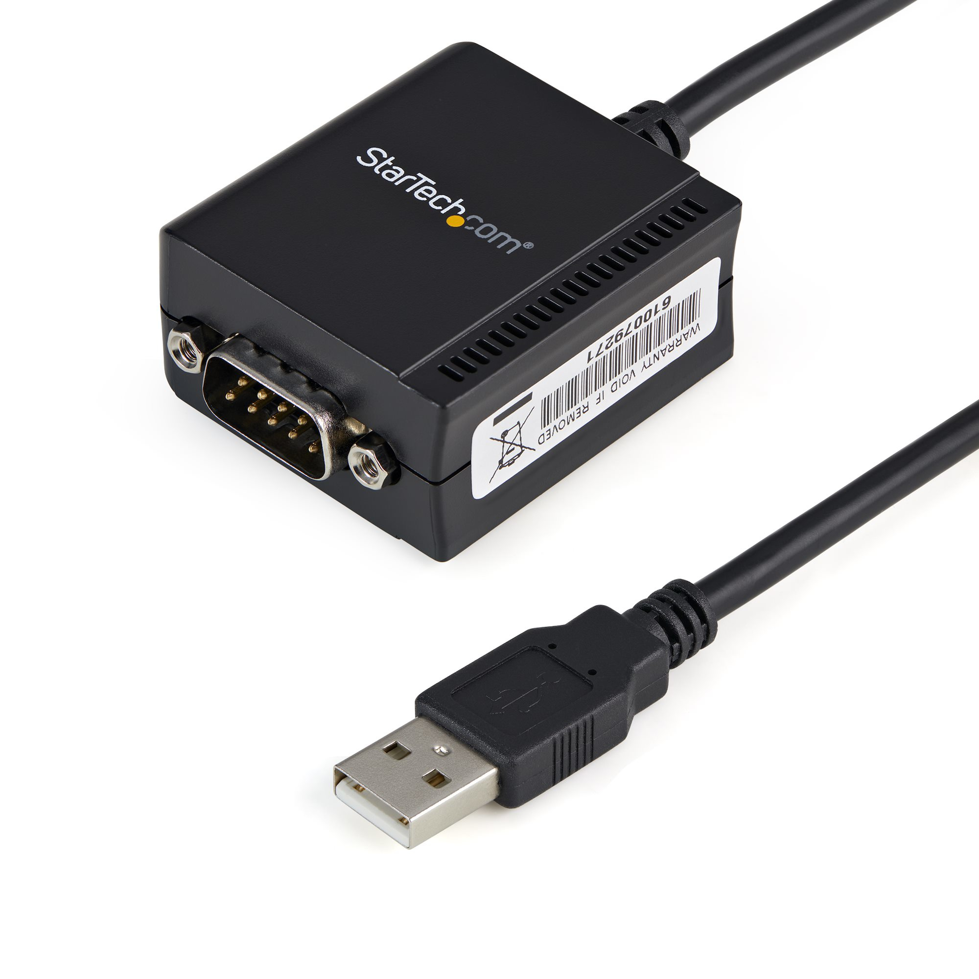 StarTech.com 6ft (1.8m) 1-Port FTDI USB to Serial RS232 Adapter Cable with COM Retention, USB to RS232 Adapter - TAA