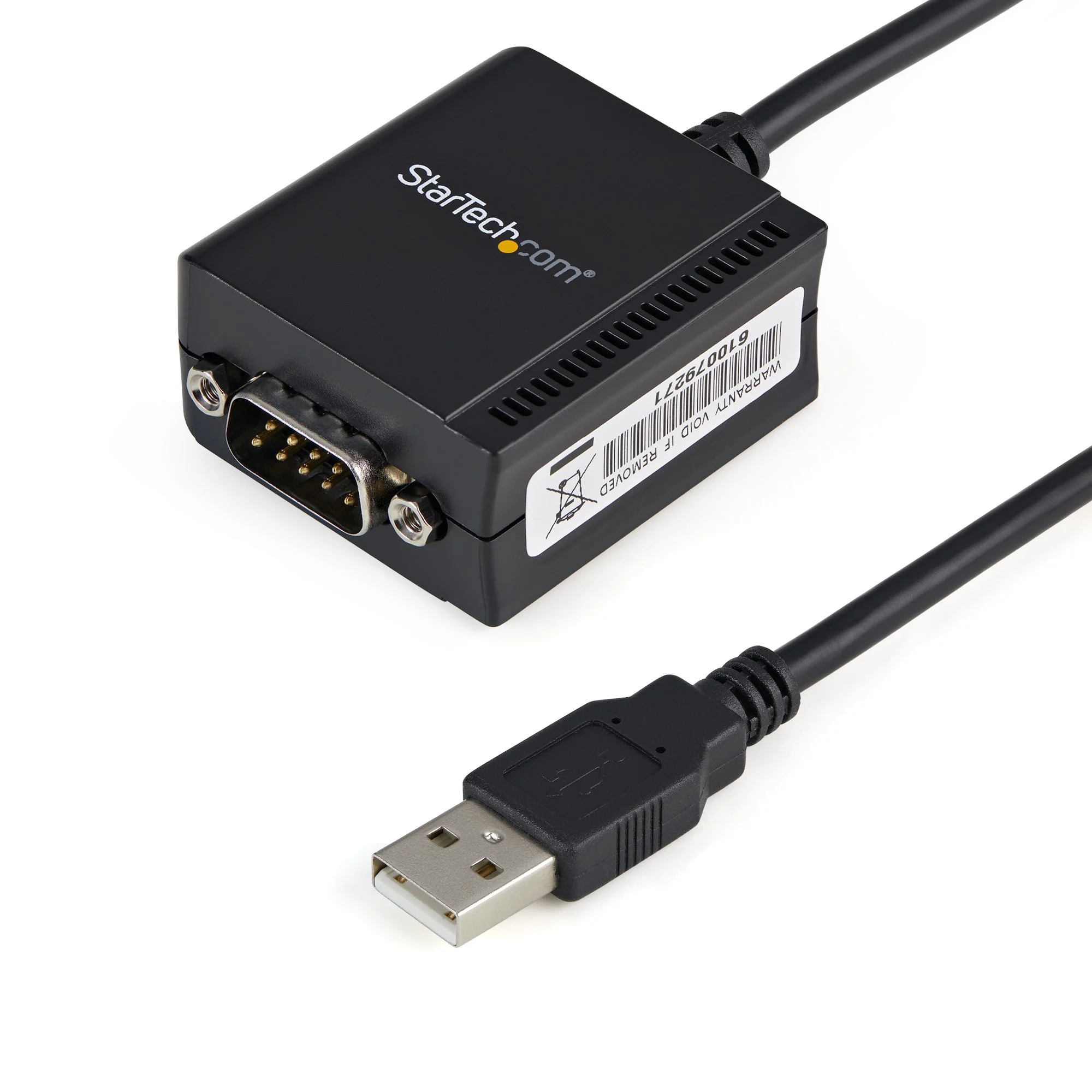 StarTech.com 6ft (1.8m) 1-Port FTDI USB to Serial RS232 Adapter Cable with COM Retention, USB to RS232 Adapter - TAA