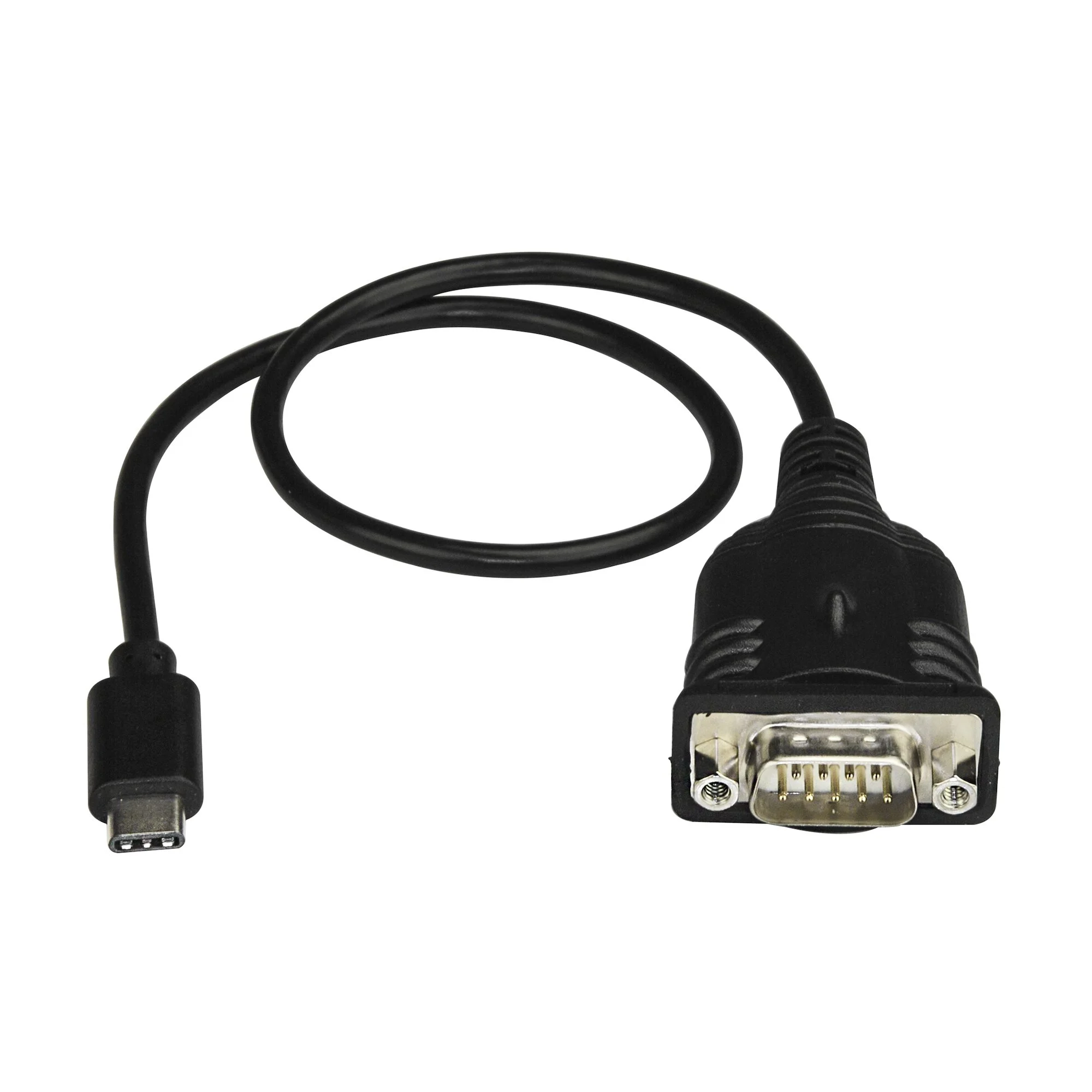 StarTech.com USB C to Serial Adapter Cable with COM Port Retention - 16" (40cm) USB Type C to RS232 (DB9) Serial Convert - Image 2