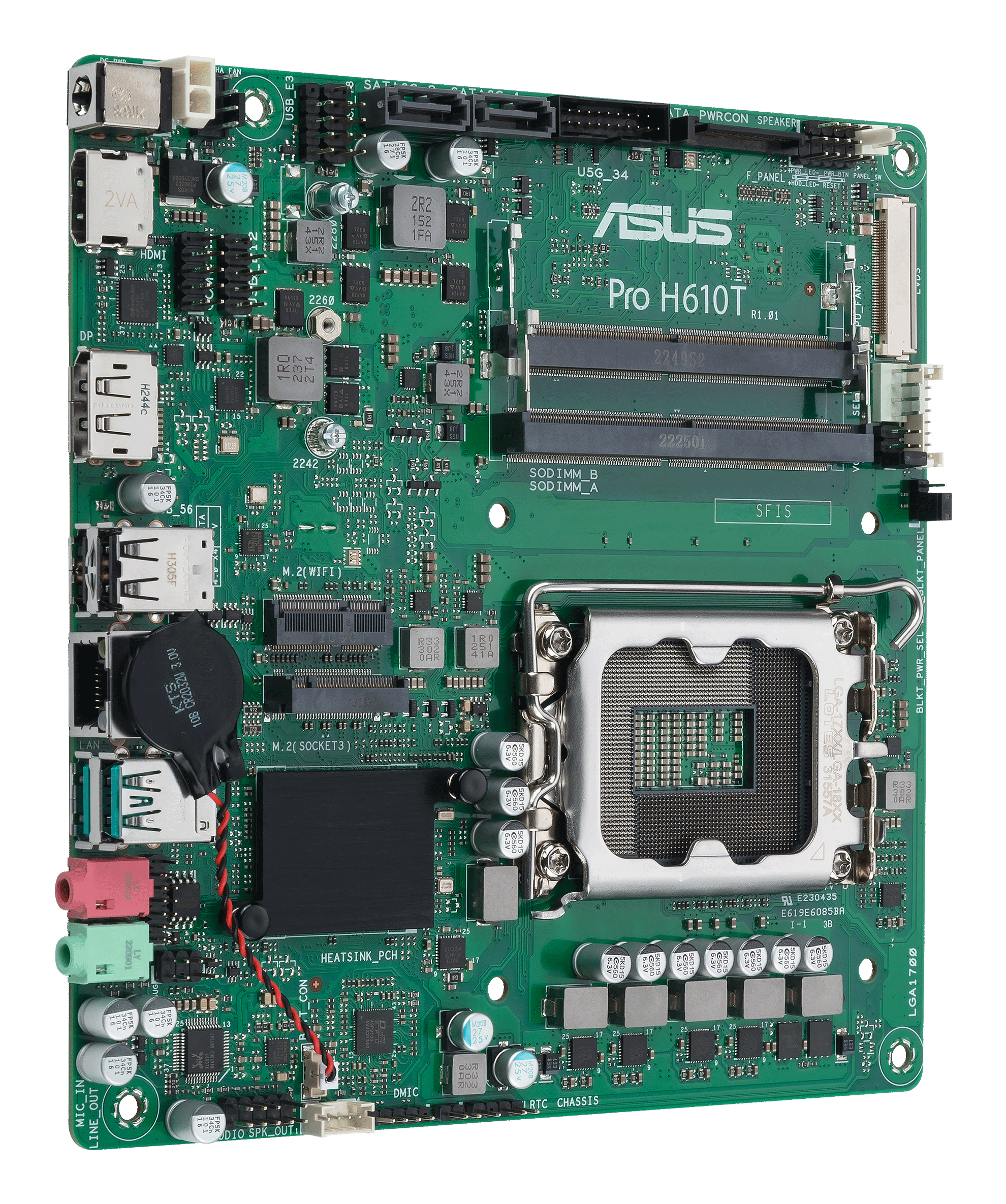 ASUS PRO H610T-CSM Intel H610 LGA 1700 Thin Mini ITX - Image 3