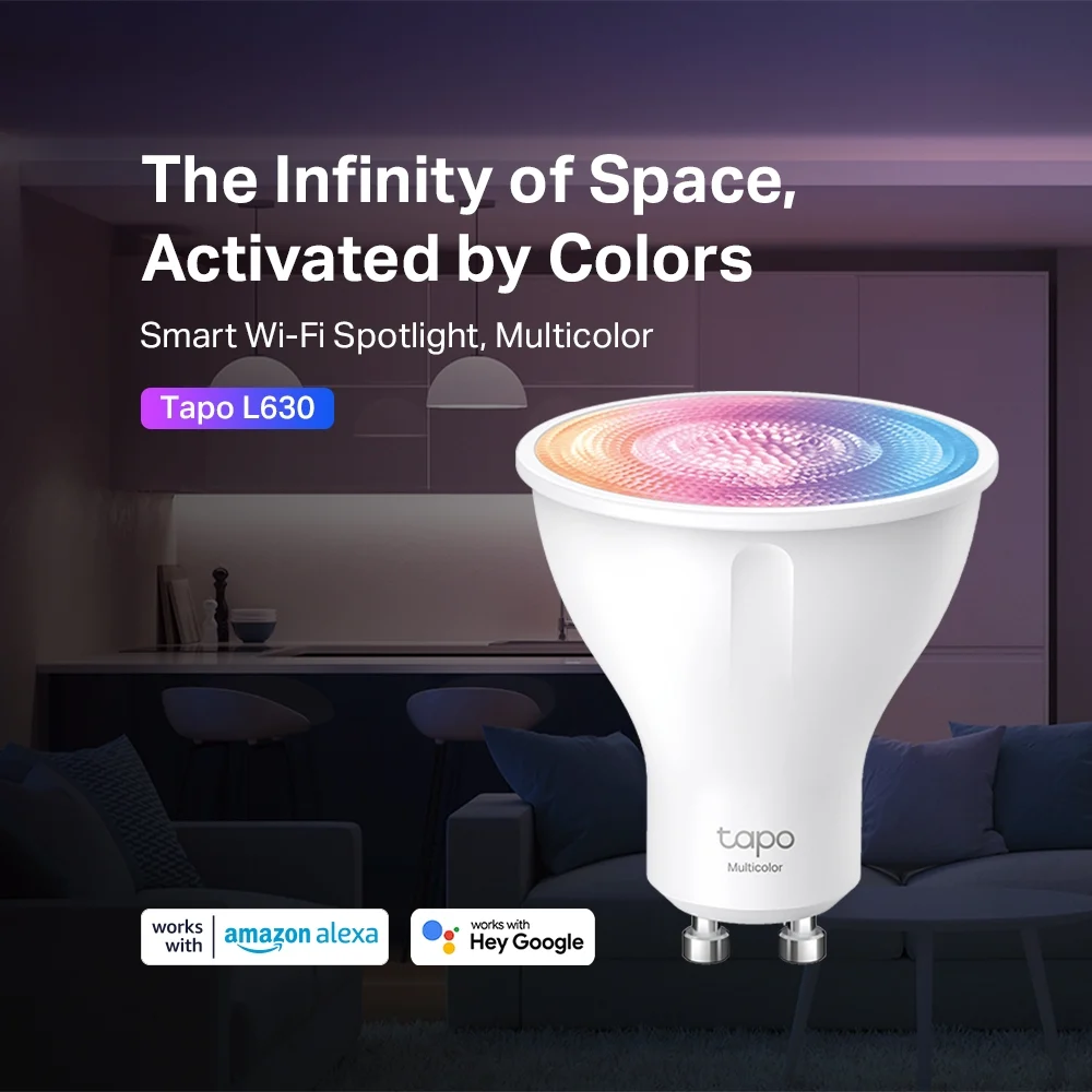 TP-Link Tapo Smart Wi-Fi Spotlight, Dimmable, 2-Pack - Image 2