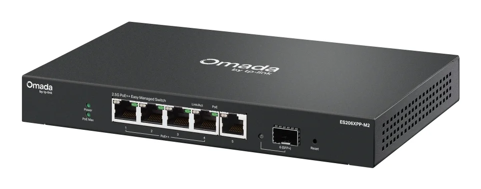 TP-Link ES206XPP-M2 network switch Managed L2 2.5G Ethernet (100/1000/2500) Power over Ethernet (PoE) Desktop/Wall-Mount - Image 3
