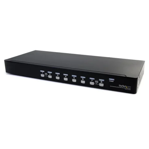 StarTech.com 8 Port Rackmount USB VGA KVM Switch w/ Audio (Audio Cables Included) - TAA