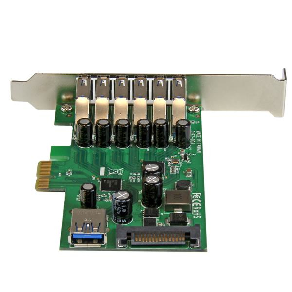StarTech.com 7-Port PCI Express USB 3.0 Card - 5Gbps - Standard and Low-Profile Design - TAA - Image 3